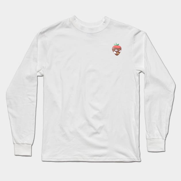 Dark Chocolate Strawberry Long Sleeve T-Shirt by Avery Ota